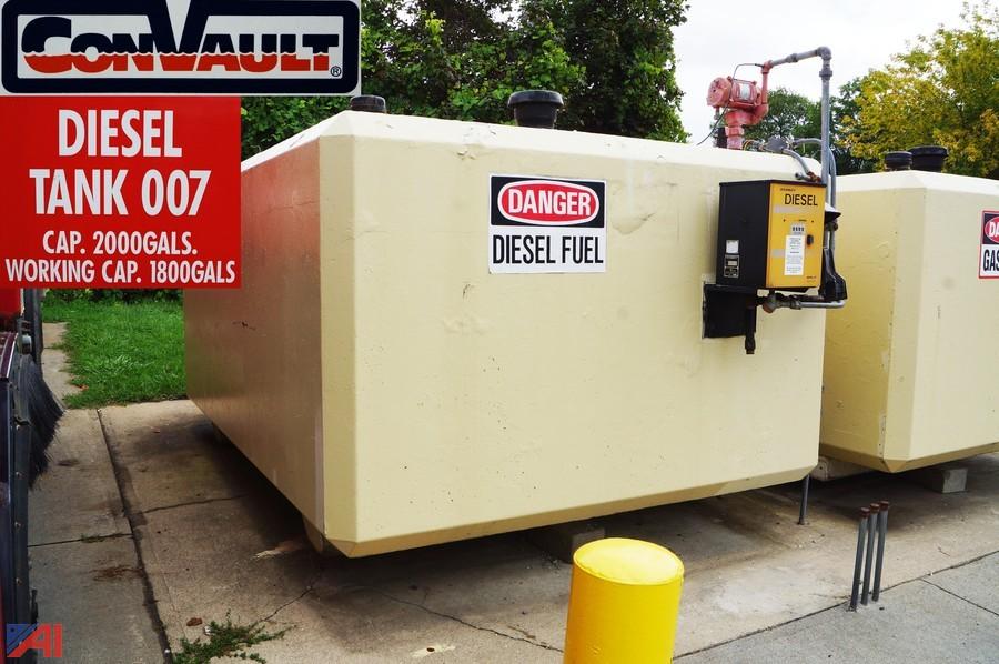 Auctions International Auction Business Surplus 7067 ITEM 1) ConVault 2000 Gallon Above