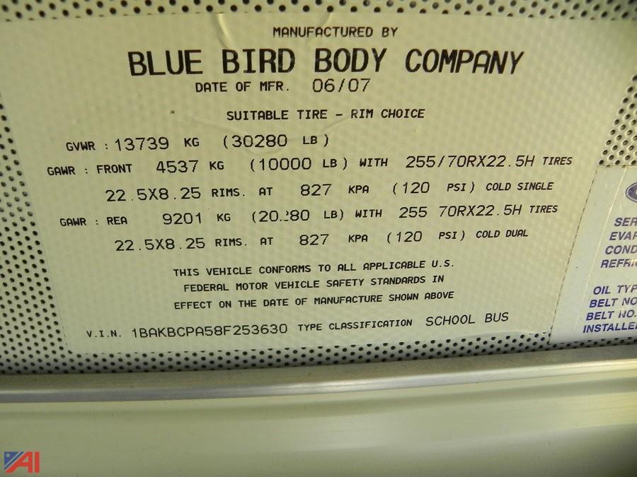 blue＊bird様 orderページ☽⋰ 238) 2008 Blue Bird Vision Wheelchair School Bus Auction