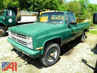 1985 Chevy D30 Pickup Truck with Plow