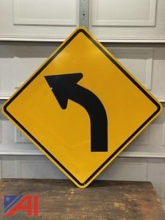 Left Curve Road Sign