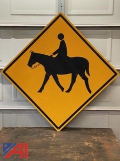Horse Road Sign