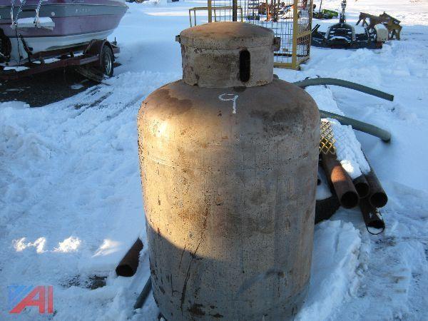 Auctions International Auction Welding And Steel Stock Item 300lb Propane Tank