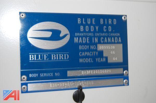 2004 Blue Bird A3FE School Bus Auction | Auctions International