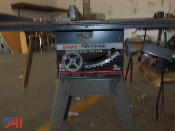 sears craftsman contractor series 10 belt drive 3hp table saw