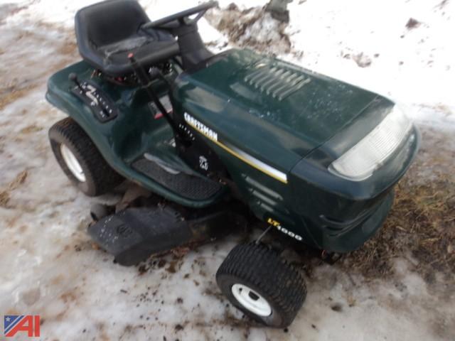 Auctions International Auction Town Of Pierrepont Highway Surplus 10248 Item Craftsman Lt1000 Riding Lawn Mower