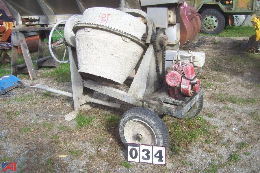 Auctions International Auction Mass OSD DCR Quabbin 12582 ITEM Speed King Cement Mixer