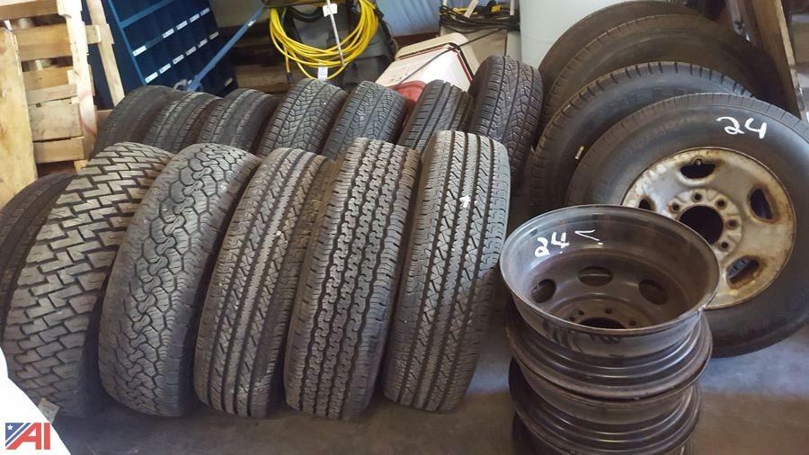 Auctions International Auction Horseheads CSD, NY 14574 ITEM (17) Assorted Tires & (3) Rims