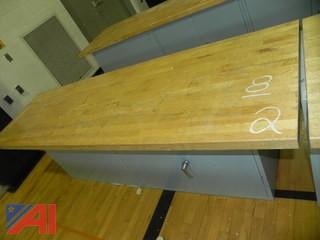 8' Maple Shop Table Top w/ Attached Cabinet