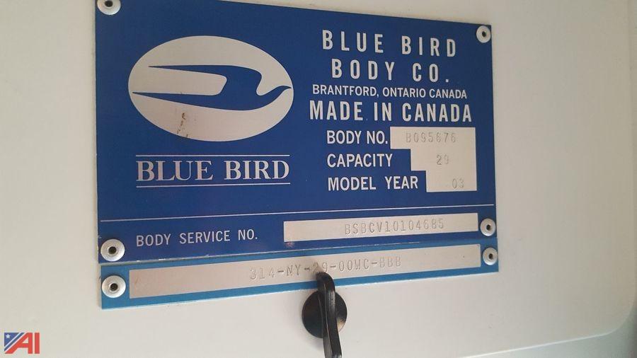 2003 International 3800 Blue Bird Mini School Bus Auction