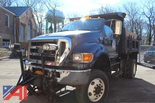 2004 Ford F650 SD Dump  with Plow & Spreader
