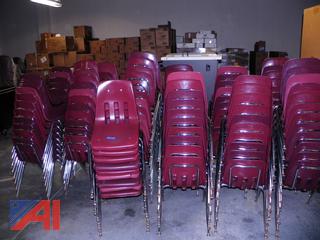 (#12) Plastic Chairs with Metal Legs