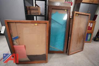 (6) Assorted Wood Wall Display Cabinets