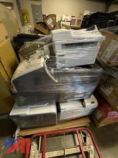 3 pallets of various make and model printers