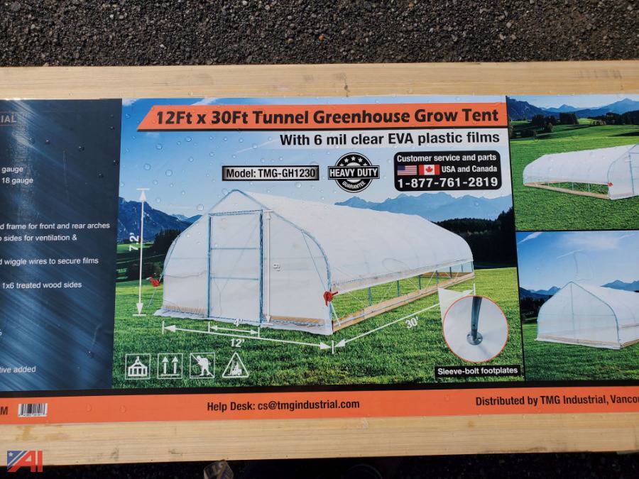 Auctions International Auction New Import Tools And Equipment Ny Item 12 X 30 Tunnel Green House Grow Tent