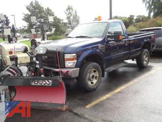 2009 Ford F350 XL Super Duty Pickup Truck with Plow