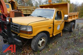 (#1) 1994 Ford F450 Super Duty Dump Truck with Plow
