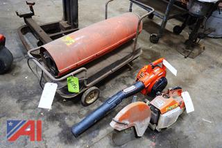 Torpedo Heater, Blower, Concrete Saw