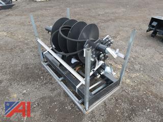 Skid Steer Hydraulic Drill with Augers