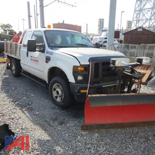 2009 Ford F250 Super Duty Crew Cab Pickup Salter Truck with Plow