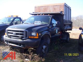 2001 Ford F550 Dump/Sander Truck with Chip Box