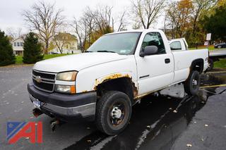 2006 Chevy Silverado 2500HD Pickup Truck with Plow