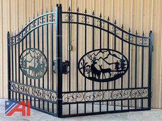 14’ Bi-Parting Wrought Iron Decorative Gates