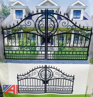 14’ Bi-Parting Wrought Iron Decorative Gates