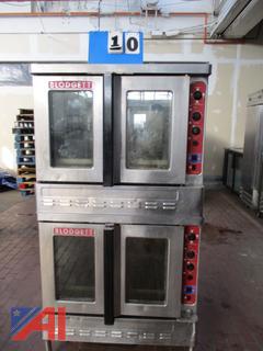 Double Stack Stainless Steel Blodgett Gas Convection Ovens