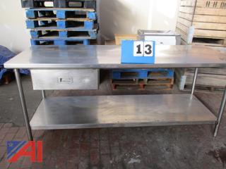 7' Stainless Steel Table