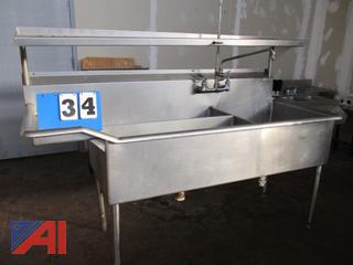 Stainless Steel 3 Bay Sink 