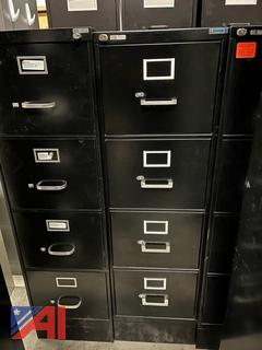 4 Drawer Black File Cabinets