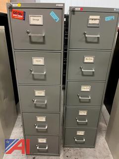 Gray 5 Drawer File Cabinets