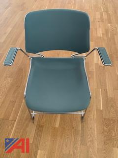 Metal Chairs with Arm Rests