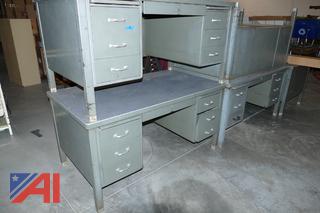 (#2) 5' Metal Desks