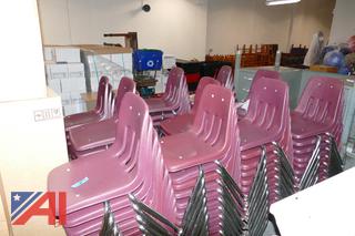 (#4) Virco Stackable Cafeteria Chairs
