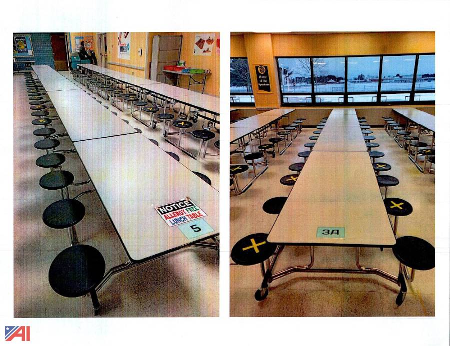 Auctions International Auction Queensbury Ufsd Ny Item Cafeteria Tables