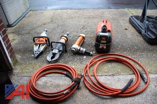 Complete Holmatro Hydraulic Extrication tool set