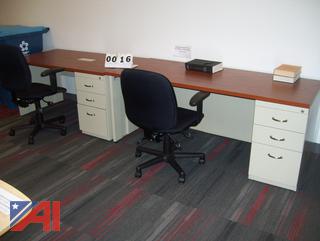 Steel Case Desks and Chairs