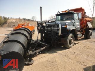 1995 Ford L9000 Cab and Chassis with Spreader, Plow and Wing