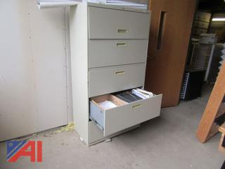 4-Drawer Lateral File Cabinet with Cupboard 