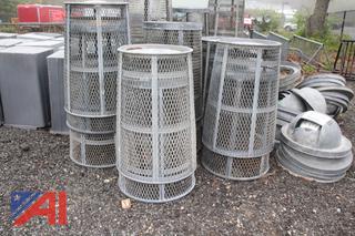Galvanized Trash Cans & Covers