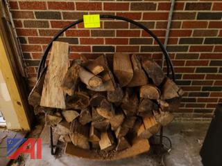 Fire Wood Rack with Wood