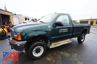 2001 Ford F350 XL Super Duty Pickup Truck with Plow