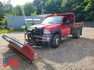 (#1) 2005 Ford F450 XL Super Duty Dump Truck with Plow