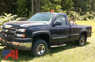 2005 Chevy Silverado 2500HD Pickup Truck with Plow