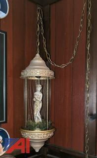 Greek Goddess Hanging Mineral Oil Rain Lamp
