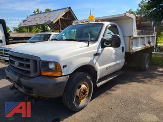 (#3) 2001 Ford F350 XL Super Duty Dump Truck with Plow