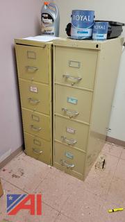 Tan 4-Drawer Filing Cabinets