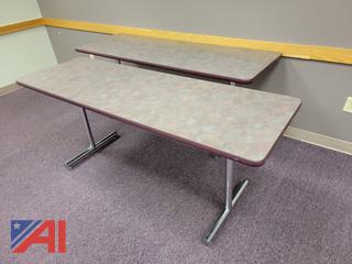 Mauve/Grey Classroom Tables