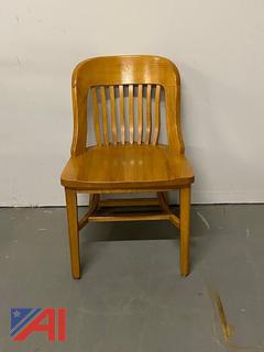 Curved Back Wooden Chairs
